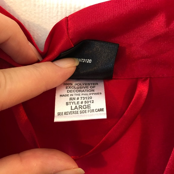 Frederick's of Hollywood Red with Black laceRobe - Picture 4 of 8